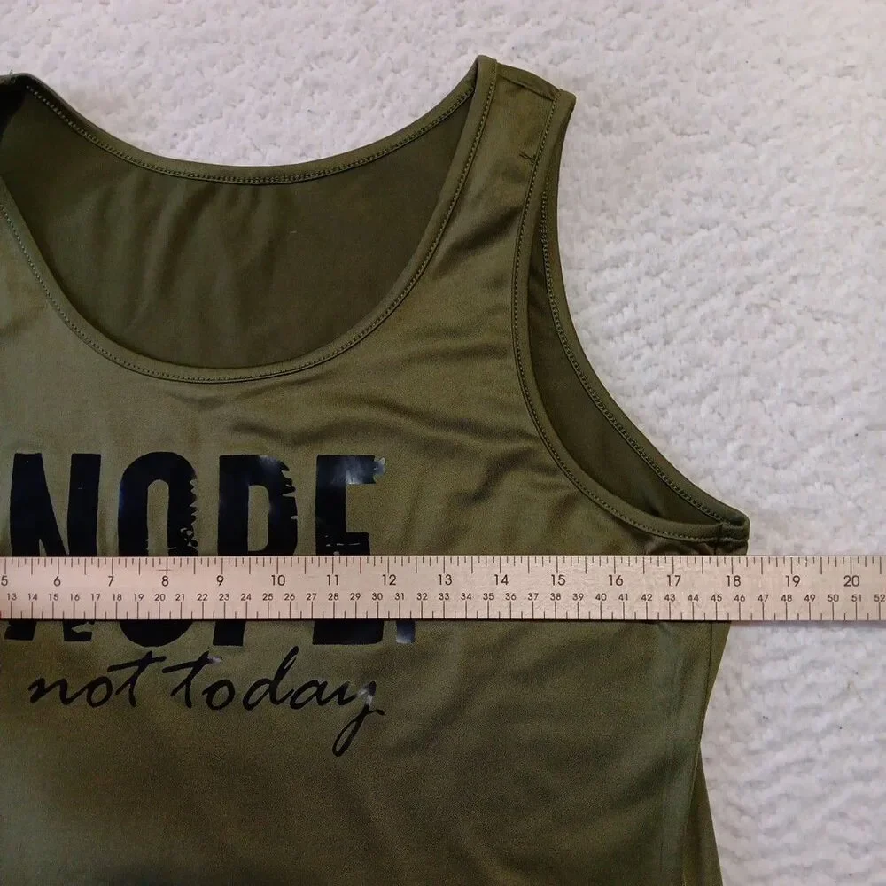 Women’s XL 3pc Loungewear Set Matching Olive Green Tank, Jogger, and Midi Duster